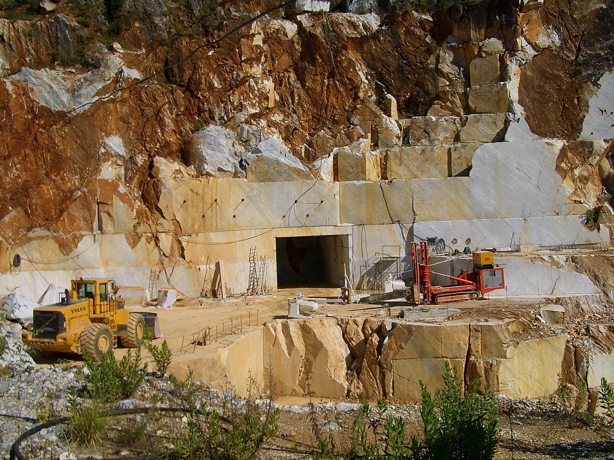 Blocks of marble in a quarry