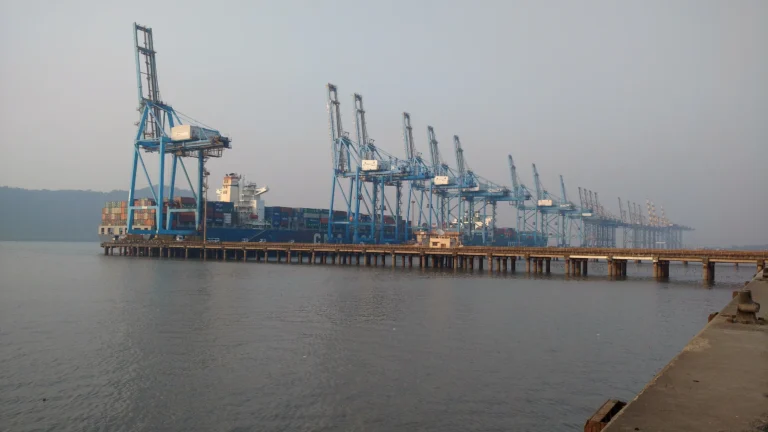 Container handling at Jawaharlal Nehru Port (JNPT) in India