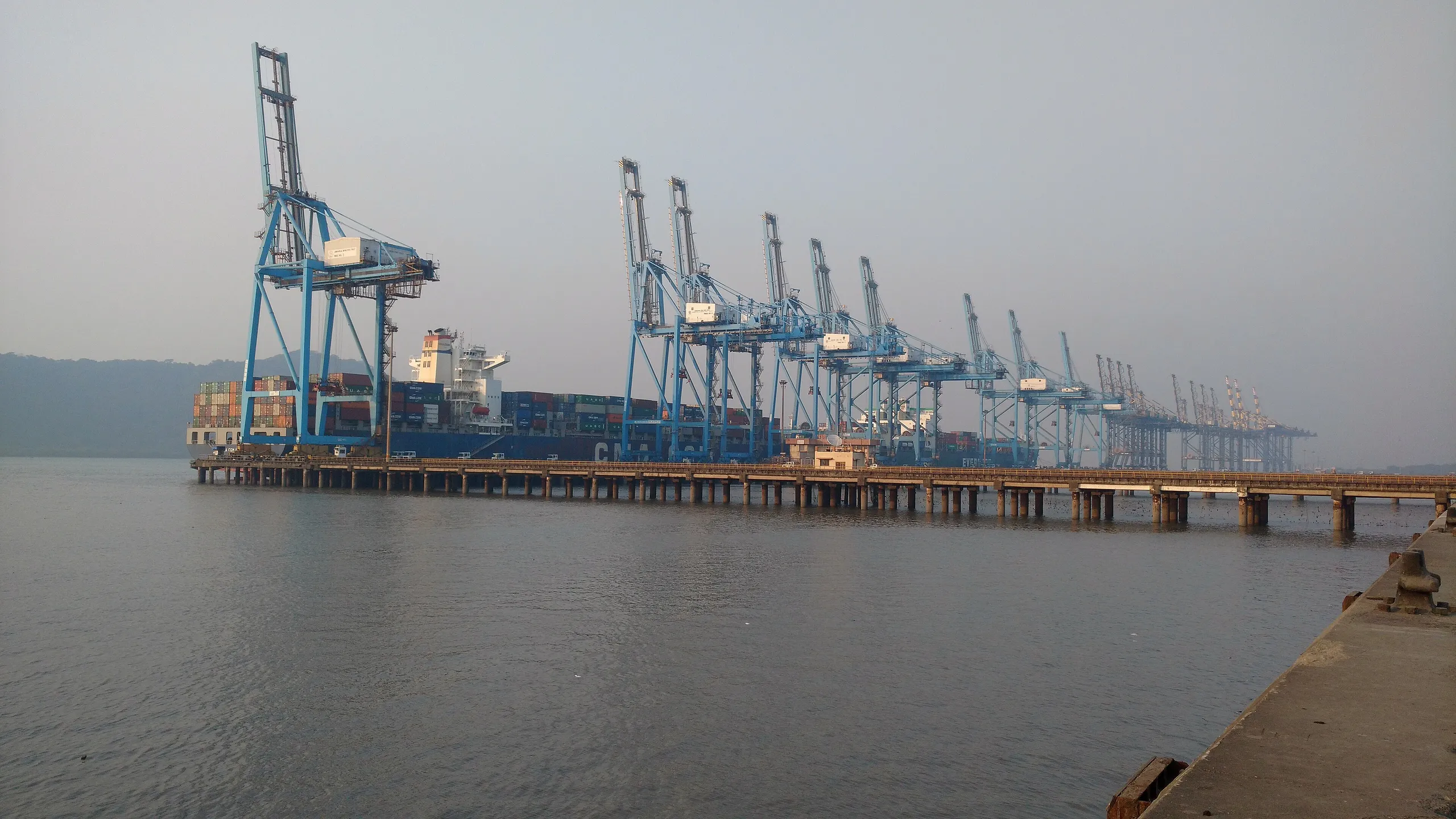 Container handling at Jawaharlal Nehru Port (JNPT) in India