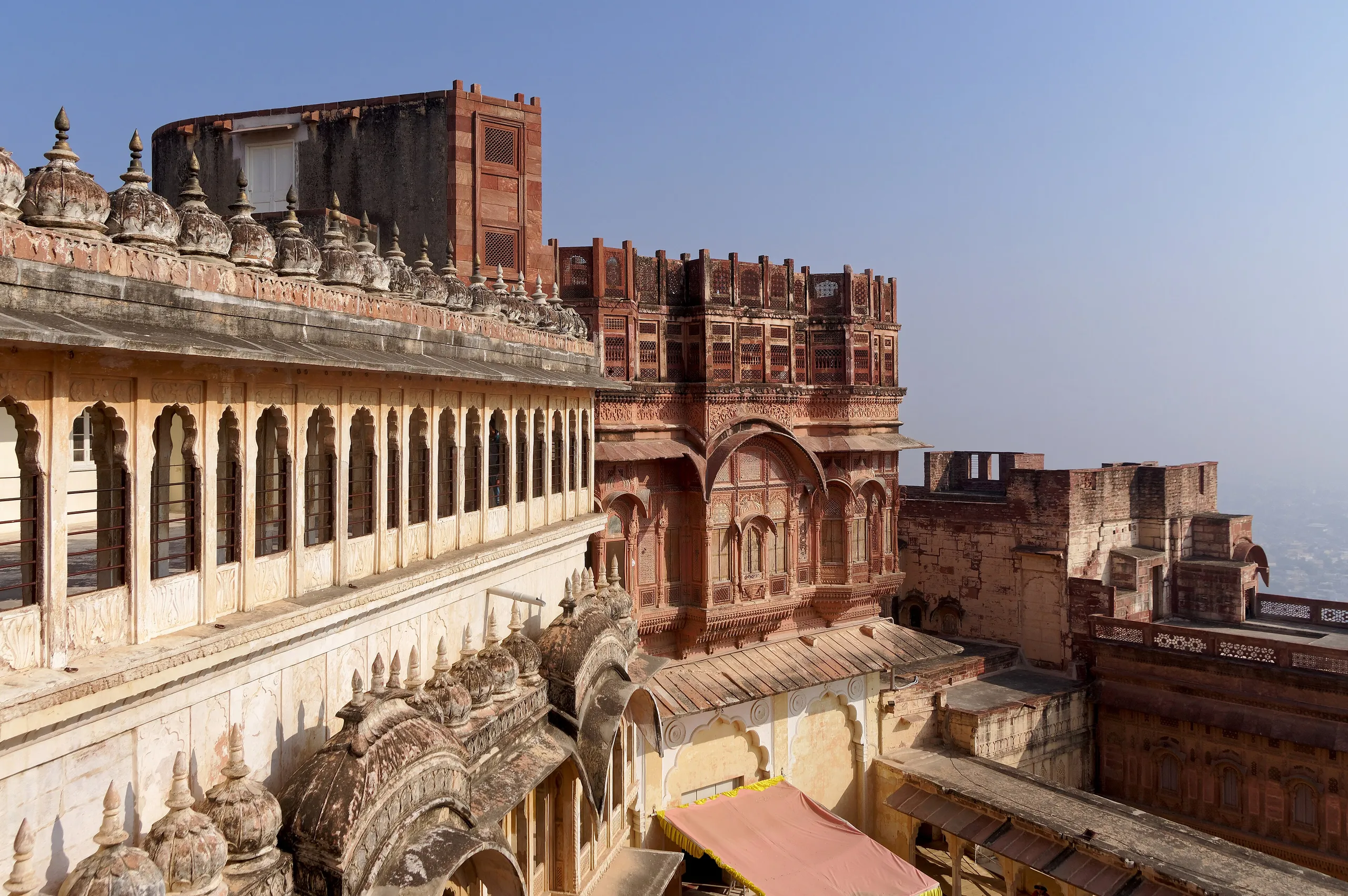 Mehrangarh Fort in Jodhpur, built of Rajasthan sandstone